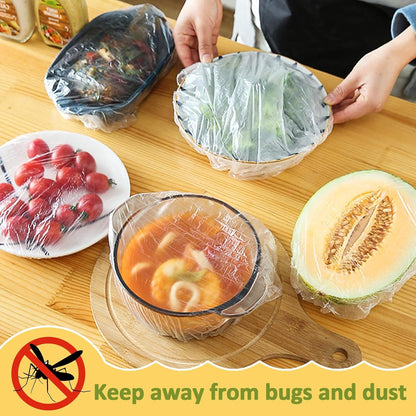 200 MAQIHAN Bowl Covers for Bread Proofing - Medium Plastic Wrap Food Sourdough Baking Rising Elastic Reusable Plate