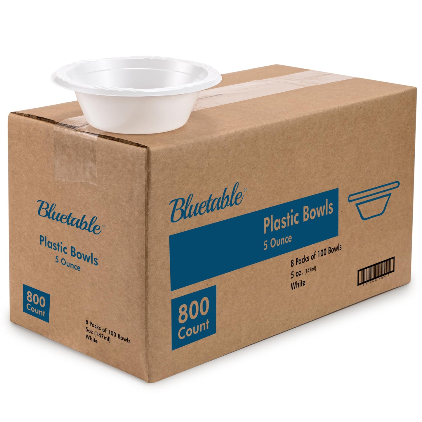 Bluetable 5 oz Bowls Plastic Small Bulk Case Pack (800 Count) Disposable Bowl White – for Party Dessert Mini Bowls Soup & Horderves Great for Paint Project Small Bulk [800 Pack/Case]