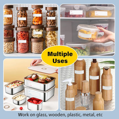 1000pcs Food Labels, AIMEIKI 1 x 3 Inch Removable Date Stickers Freezer Labels for Food Containers, Easy to Write-On & No Residue (2 Rolls)