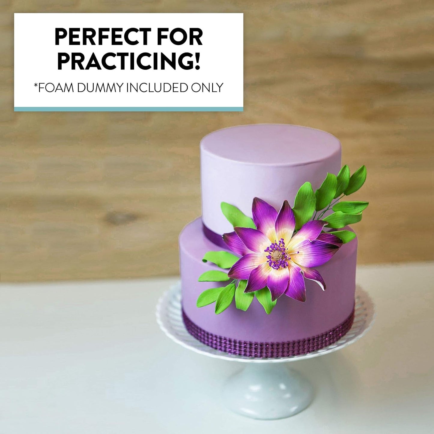 14 6 Inch Dummy Global Sugar Art x Cake Styrofoam Fake Cake for Decorating, Display & Practice