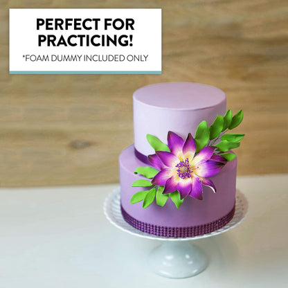 13 4 Inch Dummy Global Sugar Art x Cake Styrofoam Fake Cake for Decorating, Display & Practice