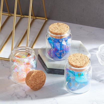 Irenare 96 Pcs Small Glass Cork Bottles 50 ml/ 1.7 oz Small Glass Jars Spell Jars Clear Potion Bottles Mini Bottles with Cork Bottle Bright DIY Sand Water Message Decorative Jar Party Favors