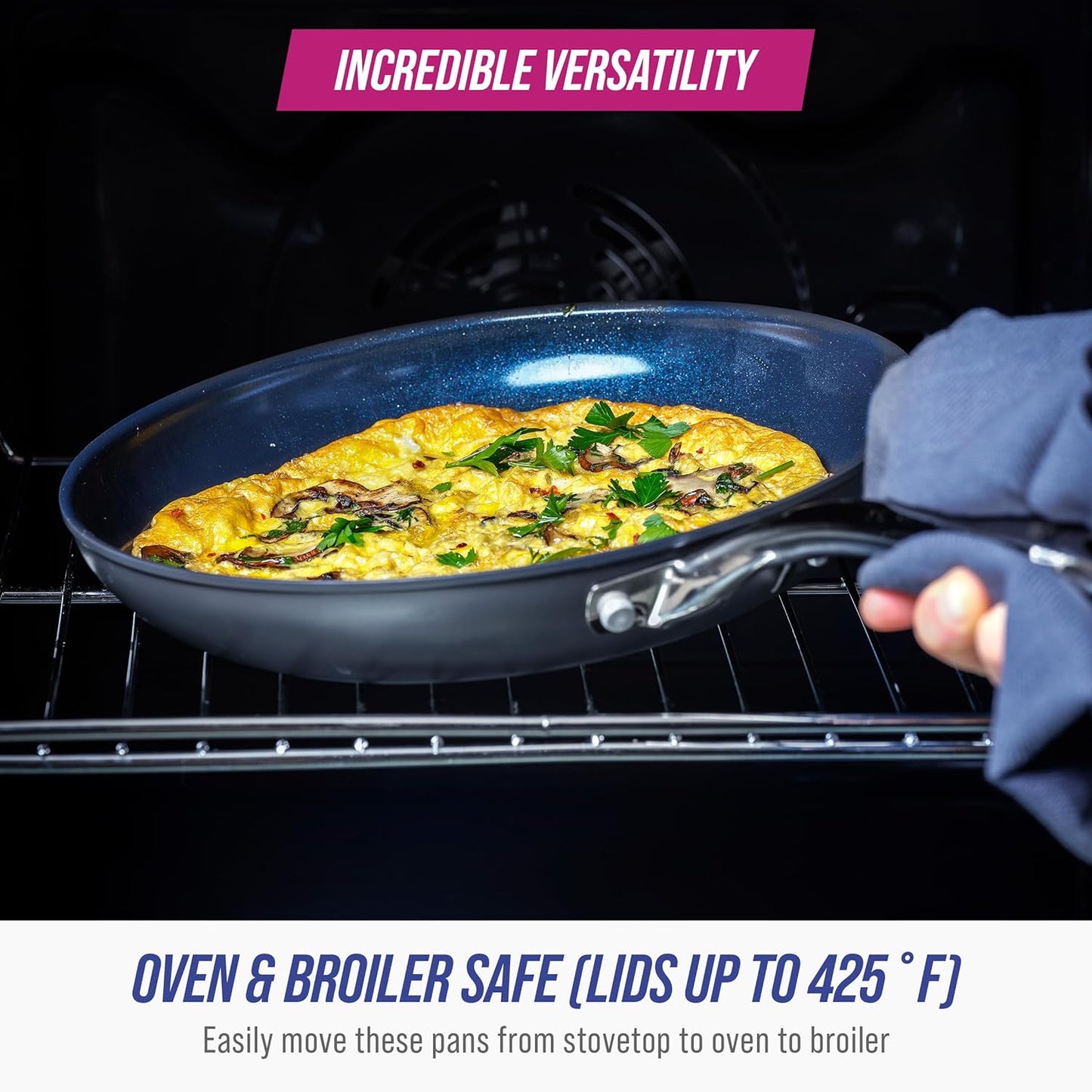 Blue Diamond Cookware 8-Inch Hard Anodized Ceramic Nonstick Frying Pan | PFAS-Free & Dishwasher Safe