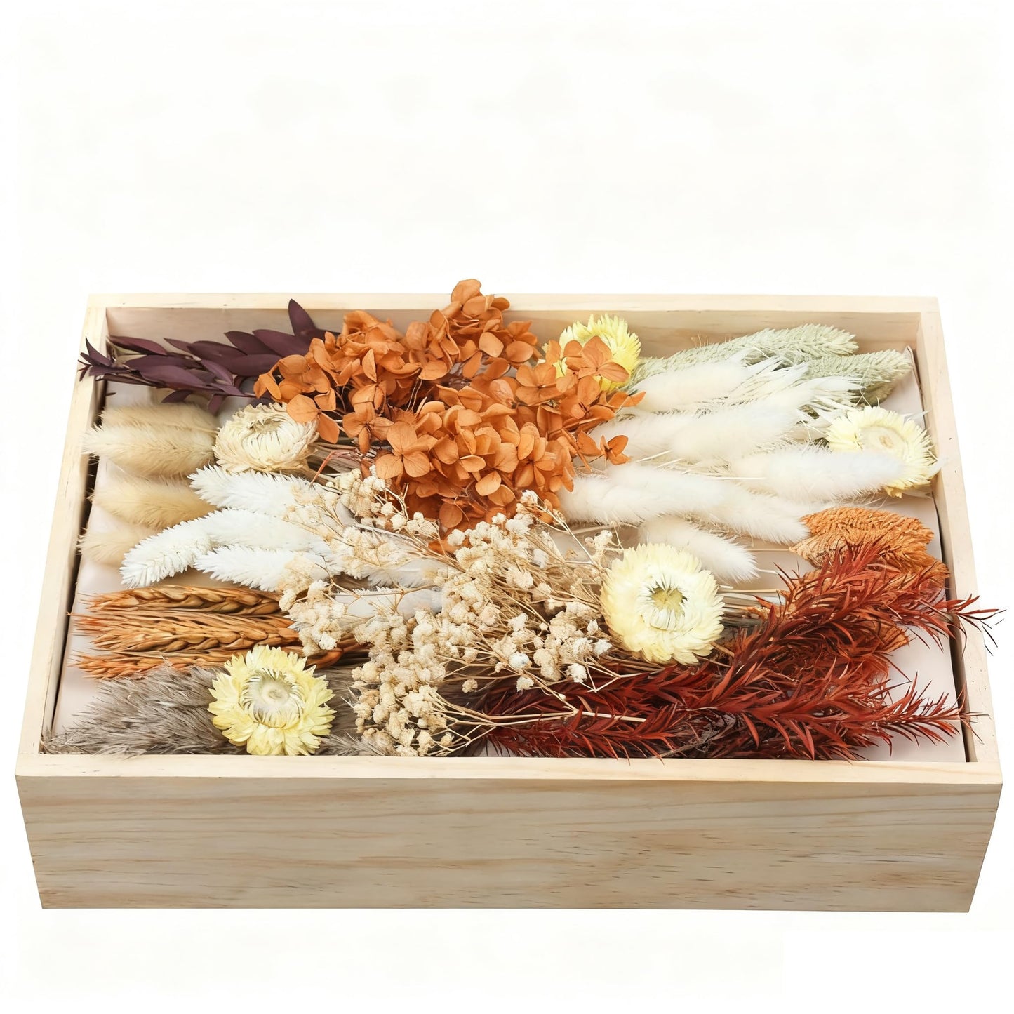 apmunik DIY Dried Flower Set, Bulk Dried Flowers Bouquet, Dried Flower Vase Arrangement, Autumn Decoration,Dried Flowers with Stems. (Fall)