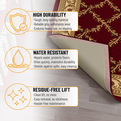 3' 11' 1/4 Inch Ottomanson x Non-Slip Rug Pad Gripper Thick Dual Surface Felt + Rubber Gripper - Safe for All Floors