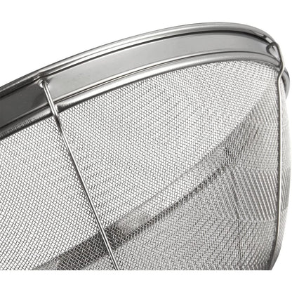 Juvale Stainless Steel Fine Mesh Strainer - Durable Rust-Resistant Mesh Colander - Ergonomic Handle Rice Colander - Ultra-Fine Flour Sifter - Dishwasher Safe with Stable Design - 11 in x 4 in, Silver