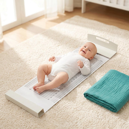 iplusmile Baby Height Measuring Mat, Infantometer Height Chart for Newborns, Toddlers, and Infants Growth Chart for Pediatrician & Home Use & Visits, 52" Long