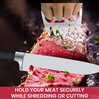 Metal Meat Shredder Bear Claw – M LIFE MASTER Stainless Steel Meat Forks with Handle for BBQ Meat Handling