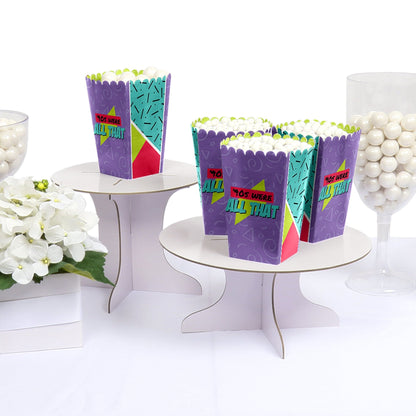 Big Dot of Happiness 90's Throwback - 1990s Party Favor Popcorn Treat Boxes - Set of 12