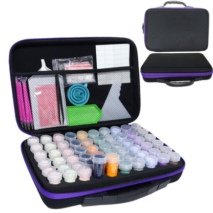 LEIYULY 60 Slots Storage Container for Diamond Art Kits with Diamond Art pens Tools and Portable Bead Storage Boxes, Diamond Art Storage Case and Diamond Art Storage Case
