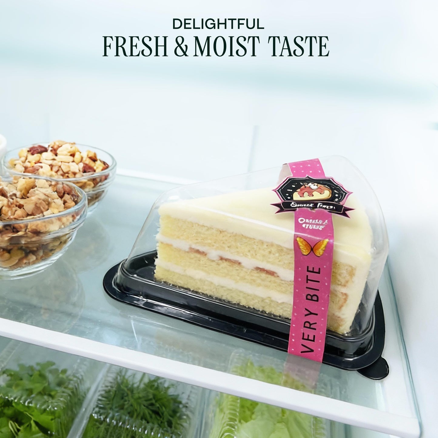 DoubleWave 50-Pack Clear Cake Slice Containers | BPA-Free, Stackable Dessert Holders for Parties, Weddings, and Special Events – Shatter-Resistant Plastic | Keeps Cake Fresh at Parties