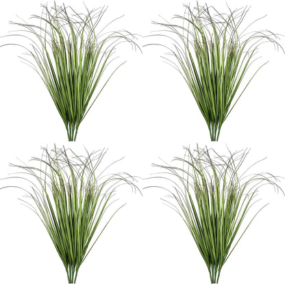 16 Artificial Plants Fake Wheat Grass Tall Shrubs, Faux Greenery Plastic Leaves Plant Indoor Green Decoration Home