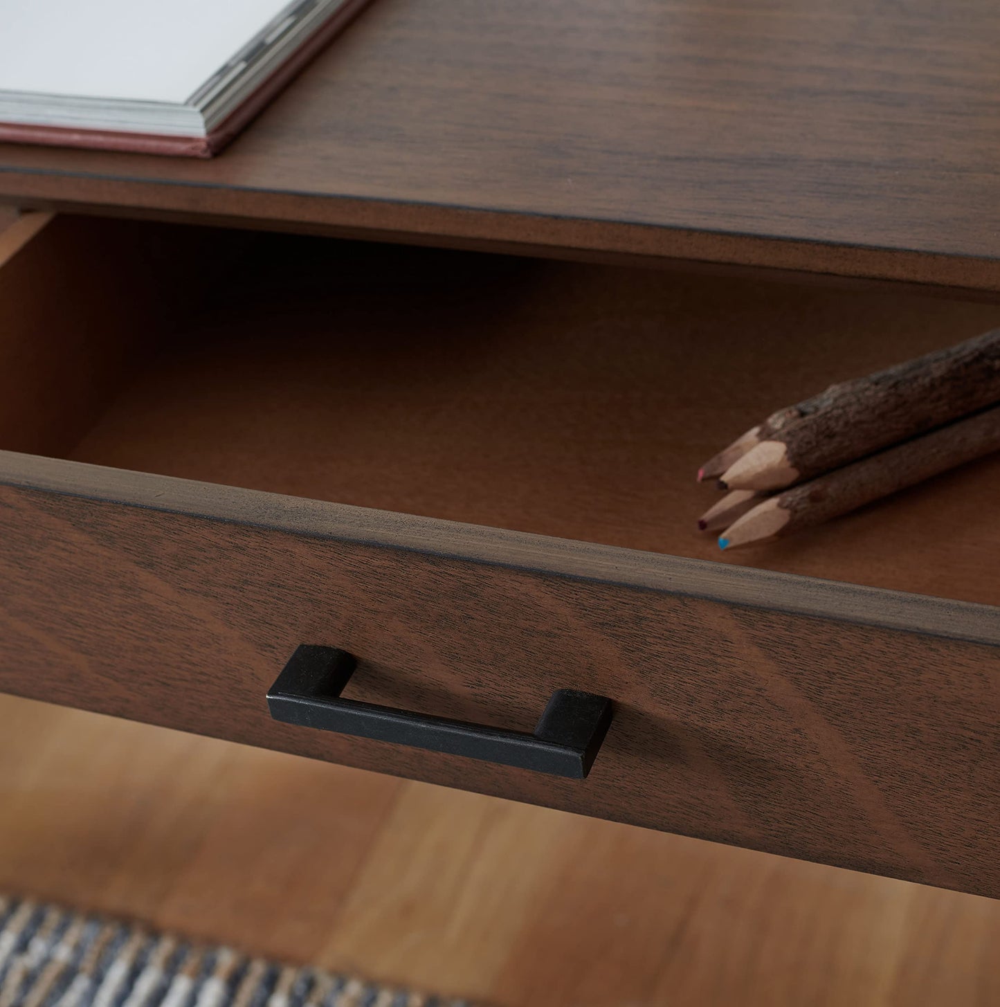 SAFAVIEH Home Collection Hawthorn Brown 3-Drawer Computer Table Office Desk