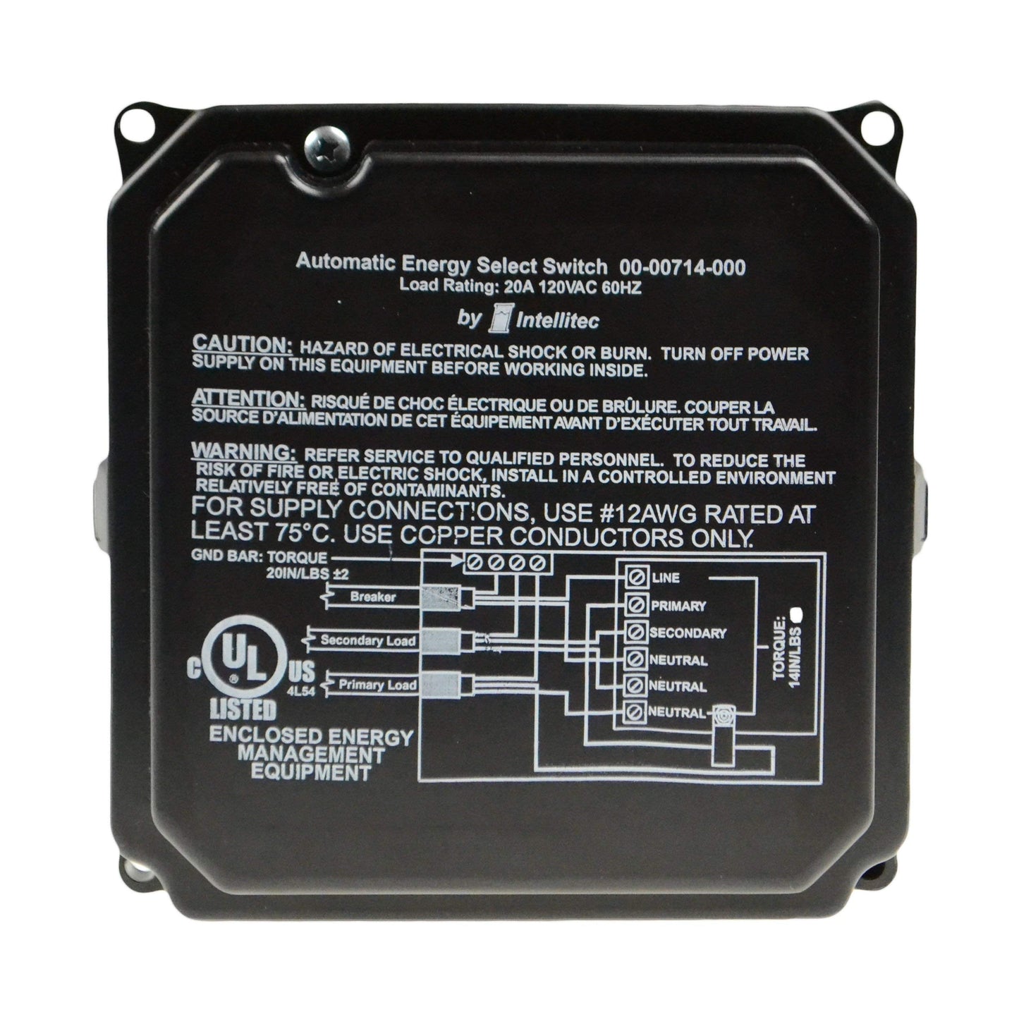 Intellitec 00-00714-000 Auto Energy Selector Module