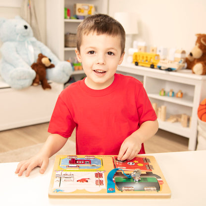 Melissa & Doug Locks and Latches Board Wooden Educational Toy