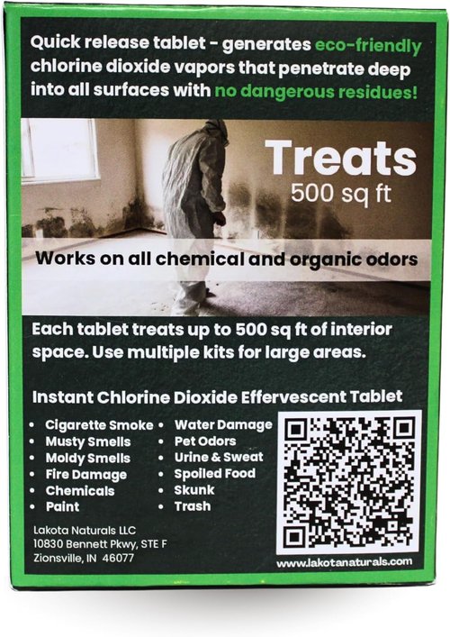 Chlorine Dioxide Fogger Kit - Professional Strength Odor Remover for Home, Car & RV | Easy to Use Deodorizer