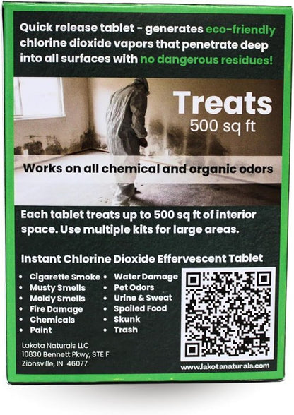 Chlorine Dioxide Fogger Kit - Professional Strength Odor Remover for Home, Car & RV | Easy to Use Deodorizer