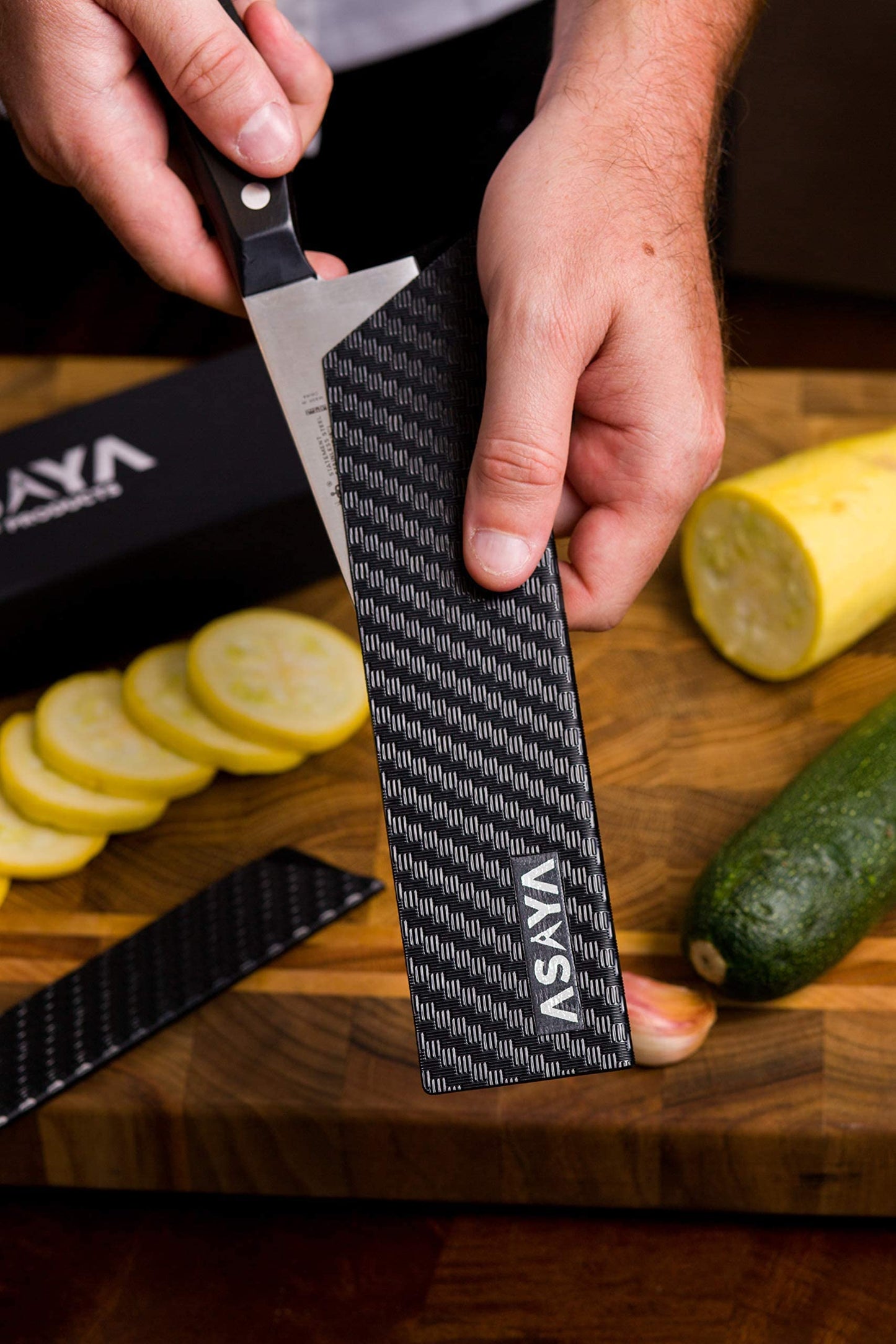 Asaya Professional Chef Knife Edge Guards – 9 Piece Knives Universal Covers - Extra Strength ABS Plastic and Food Safe Kitchen Knife Sheath Covers – Knives Not Included