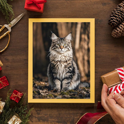 TUTUMAY21 Maine Coon Cat Kitten Diamond Painting DIY Kit 5D Diamond Art Full Round Drill Beads by Number Stitch Handmade Arts and Crafts for Living Room Home Wall Decor 12x16 inch / 30x40cm