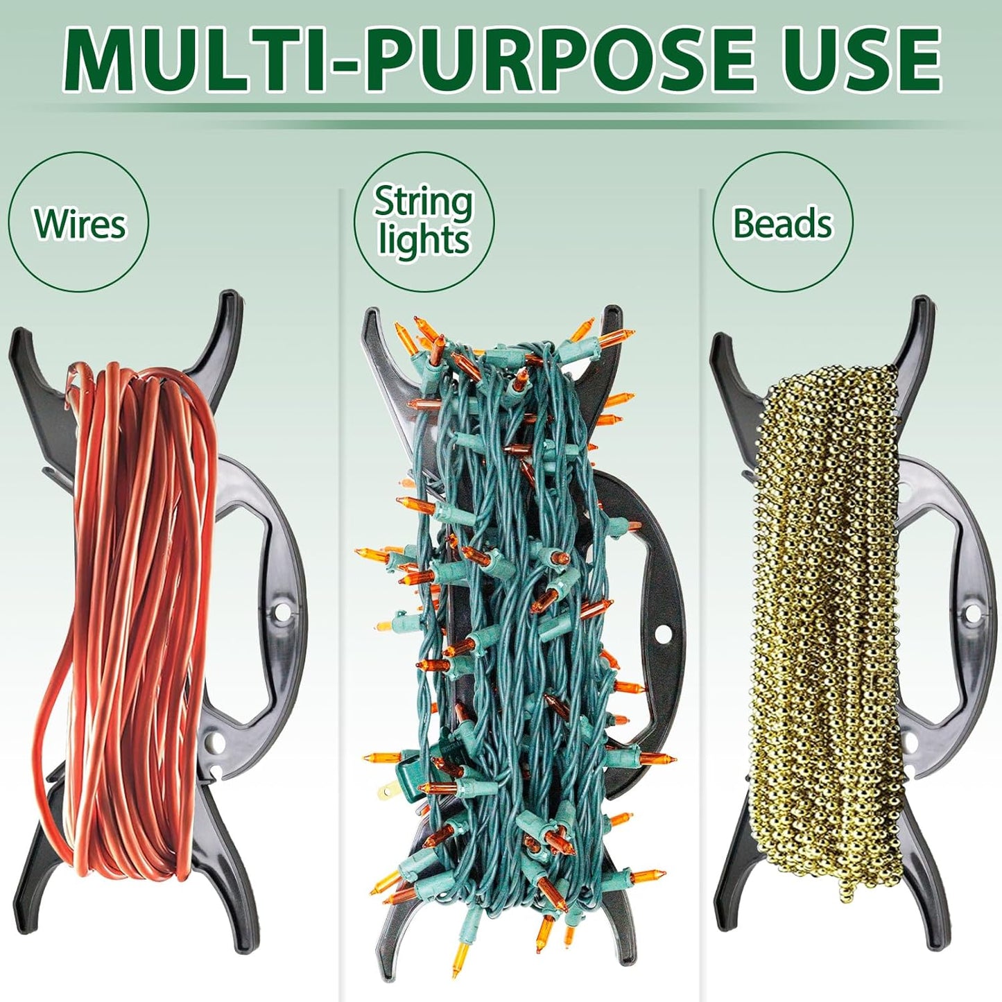 12Pack Christmas Light Storage Holder, All-Purpose Holiday Light Storage, Cord Wind up, Christmas Organizer for String