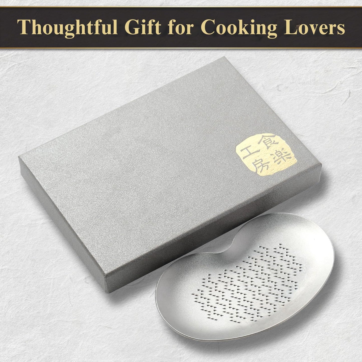 Wablade Japanese Titanium Grater – Made in Japan, 3.4 Inches Fine Grating Plate for Garlic, Ginger & Wasabi, Compact Precision Kitchen Tool Designed for Everyday Food Preparation