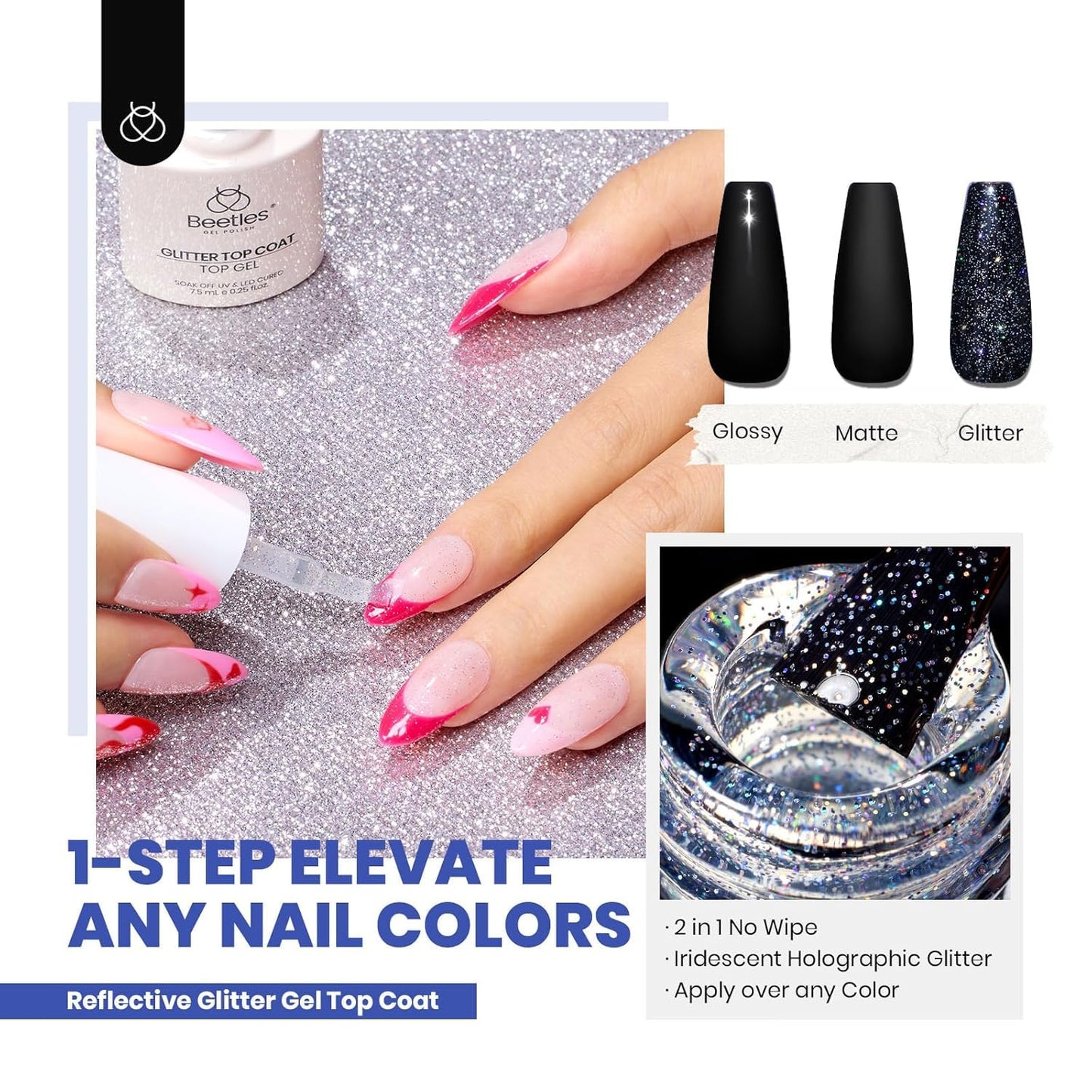 beetles Gel Polish 44pcs Fall Gel Nail Polish Set 36 Colors Brown Burgundy Red Blue Purple Orange Green Black Nude White with Base Top Coat UV LED Needed Salon DIY at Home Gift for Women Colorful Muse