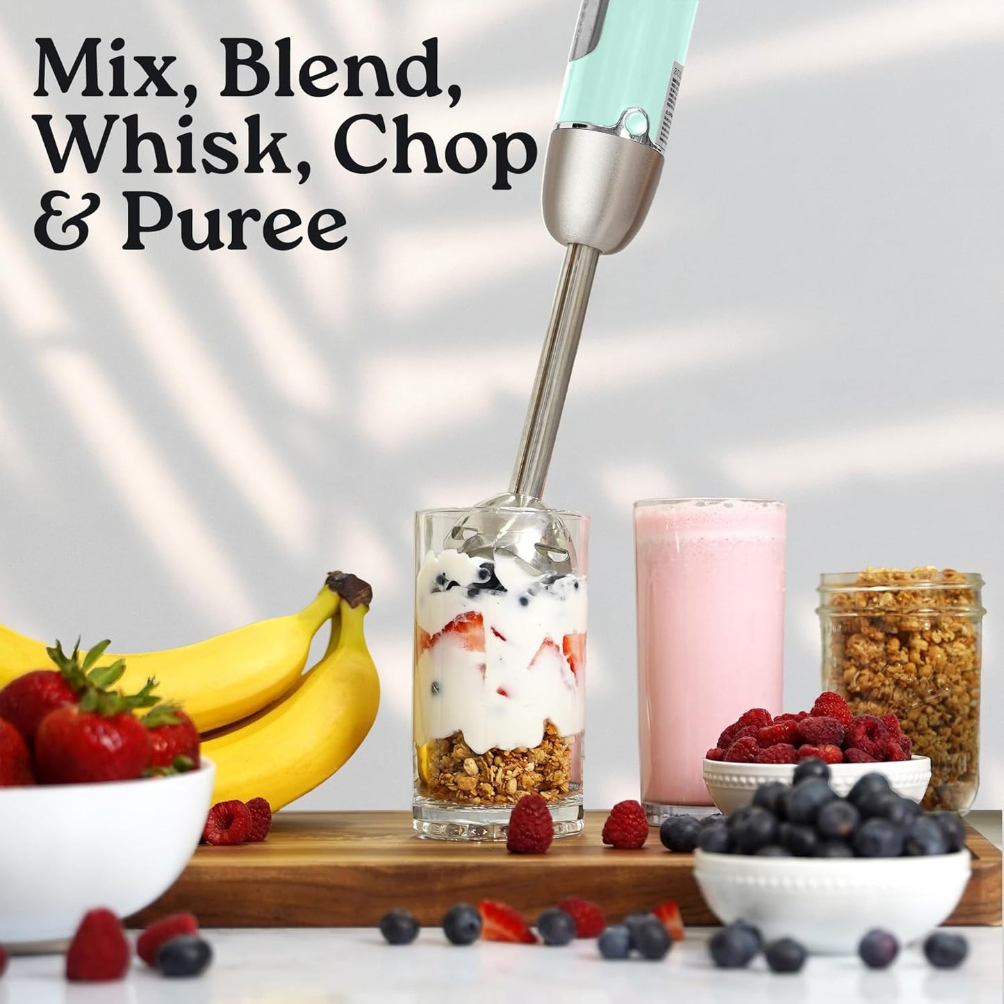 Zulay Immersion Blender Handheld, 800 Watt with High Power Turbo Mode, Stick Blender for Smoothies & Soup