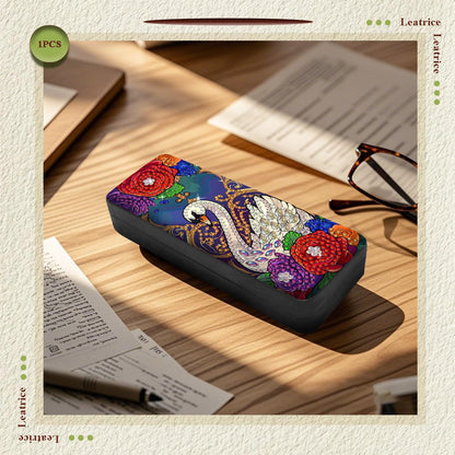 Leatrice Animal Diamond Art Kits for Adults Small Diamond Painting Kit Gem Art Paint by Diamonds Dot Eyeglasses Case 5d Diamond Art DIY for Beginner Women Swan