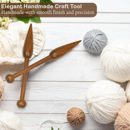 OZYRA Wooden Yarn Cake Winder - Elegant Handmade Yarn Winder for Crocheting, Yarn Winder Large Capacity, Yarn Spinner for Crocheting (R-Combo-2)