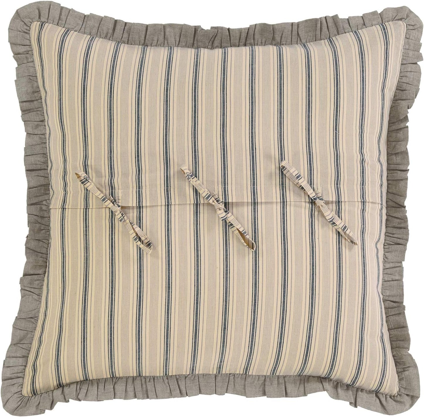 VHC Brands Farmhouse Bedding-Sawyer Mill Tan Fabric Euro Sham, 26x26 (Dark Creme White)