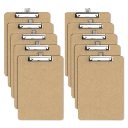 Juvealoe Wood Clipboard Set of 10, 8.5 x 11 Clip Borad with Pen Holder, A4 Standard Dimension 9 x 12.5 in, A4 Letter Size Hardboard for Classroom, Students, Office & School Supply