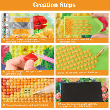 MXJSUA DIY Elephant Diamond Painting Kits for Adults, Animal Diamond Gem Art Painting for Beginners, Diamond Picture with Full Round Drill Dots Craft Set Gift, 12 * 16 Inch