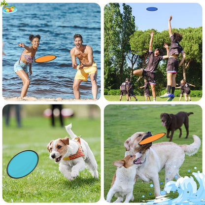 YEAHACLUB 140 PCS Foldable Flying Disc Fans with Bags, 9.8'' DIY Handheld Black Egde Fabric Folding Fan for Outdoor Game Activities Birthday Party Favors Gifts, 14 Colors