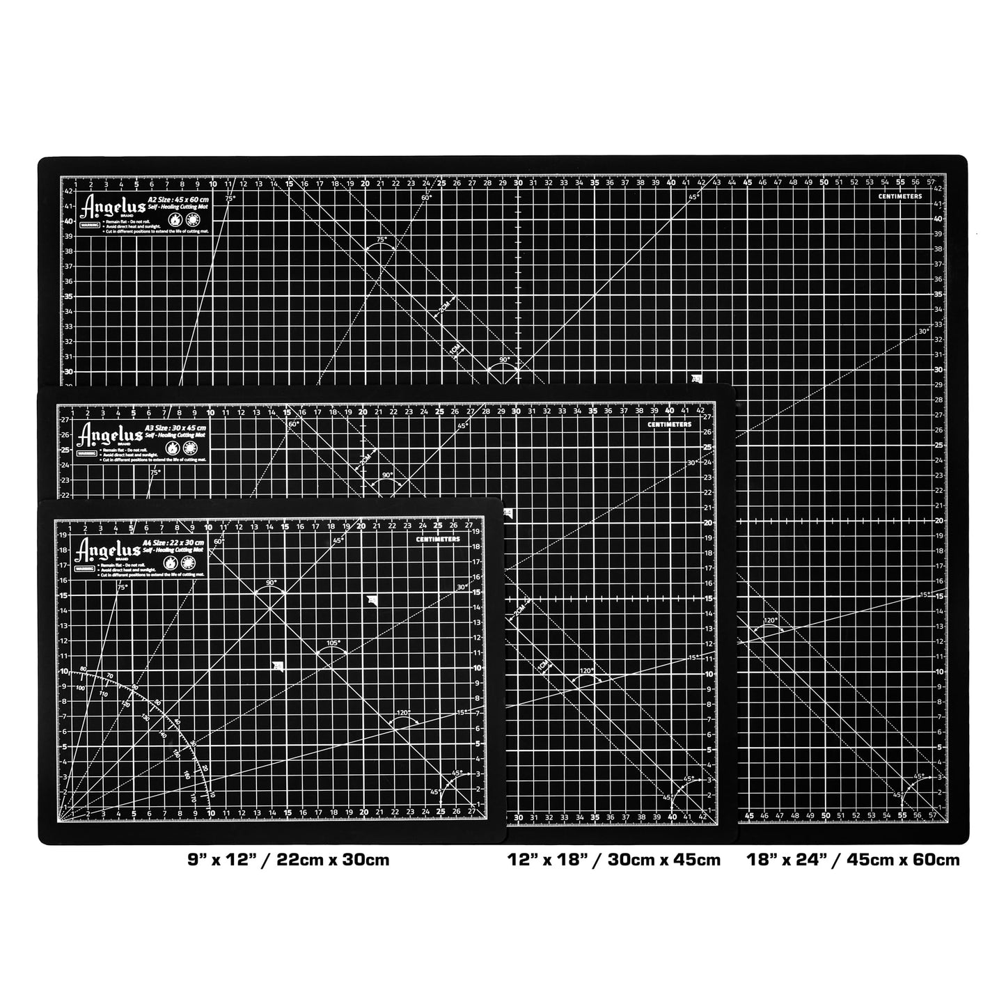 Angelus Self-Healing Cutting Mat, Double Sided, Non-Slip, Durable, Scratch-Resistant Rotary Cutting Board for Leather, Craft, Fabric, Quilting, Sewing, Scrapbooking Projects (18" x 24")