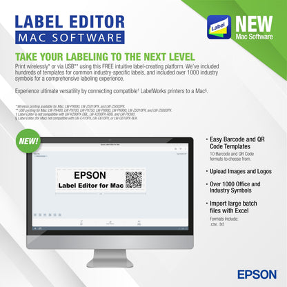 LABELWORKS Epson LW-PX700 Industrial Label Maker Kit - Compatible with Large Variety of Tape Types, Portable Handheld Label Printer