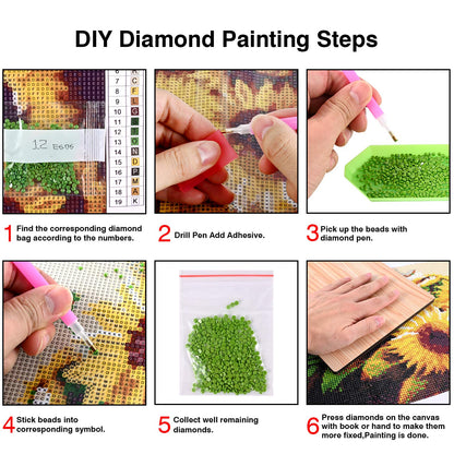 KTHOFCY 5D DIY Diamond Painting Kits for Adults Kids, Butterfly Stained Glass Full Drill Embroidery Cross Stitch Crystal Rhinestone Paintings Pictures Arts Wall Decor Painting Dots Kits 11.8X11.8 in