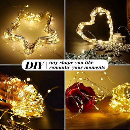 12 Pack 7ft 20 3 ZGWJ Fairy Lights Battery Operated, Mini LED Fairy String Lights Silver Wire Modes for DIY, Parties