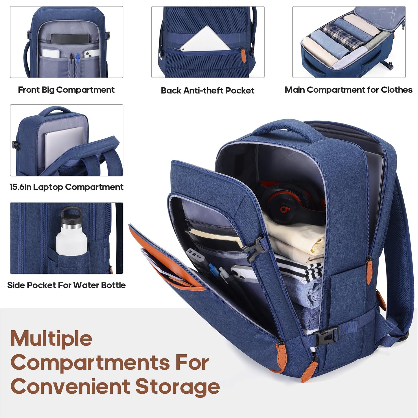 UKEIN PRO Luggage Sets 7 Piece, Durable Hardside ABS Carry on Luggage with Spinner Wheels & YKK Zipper TSA Lock, Large Checked Travel Suitcase With Backpack Set for Men and Women,20/24/28 Inch