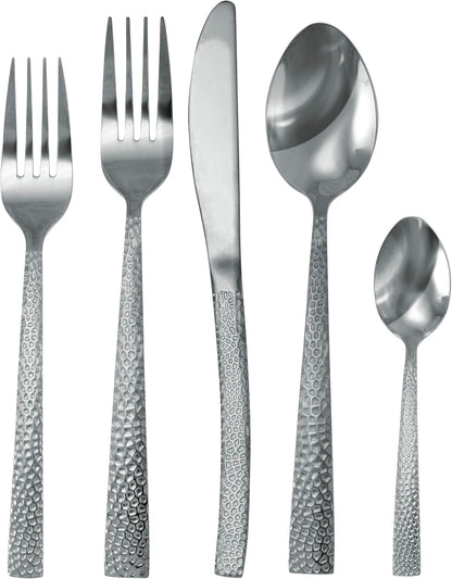 MegaChef Baily 20 Piece Stainless Steel Flatware Utensil Set for 4 in Silver