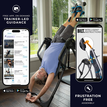 Teeter FitSpine LX9 Inversion Table, Deluxe Easy-to-Reach Ankle Lock, Back Pain Relief Kit, FDA-Registered (LX9 - Black)