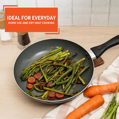 IMUSA 10-Inch PFAS Free Ceramic Nonstick Fry Pan, Gray Aluminum Skillet for Sautéing, Stir Frying & Everyday Cooking