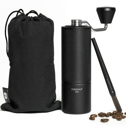 TIMEMORE Chestnut C2S Manual Coffee Grinder with Internal Adjustable Grind Setting, Capacity 20g Hand Coffee Grinder with Stainless Steel Conical Burr, for Espresso to French Press, Black