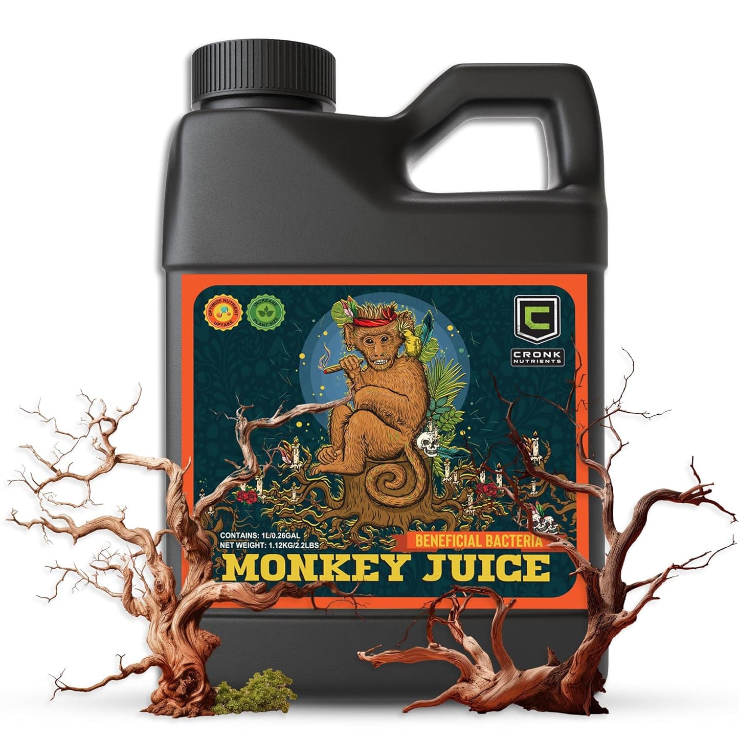 1L Cronk Nutrients Monkey Juice Bacillus Root Inoculant Organic Solution to Increase Your Plants Health Root Mass
