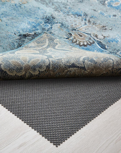 Veken Rug Pad Gripper - Non-Slip 5x8 Ft Thick Mat for Hardwood & Tile Floors - Dark Grey Anti-Skid Design