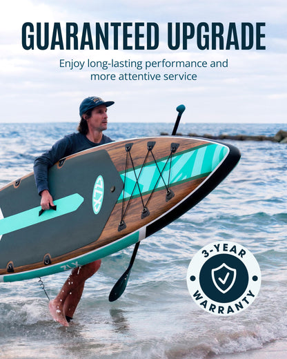 ZLX 11'6" Extra Wide Inflatable Paddle Board, Touring Stand Up Paddleboard, Fast-Tracking SUP for Long-Distance, Stable Center Fin, Portable Backpack & Accessories for Adults, 500lb/3 People/Family