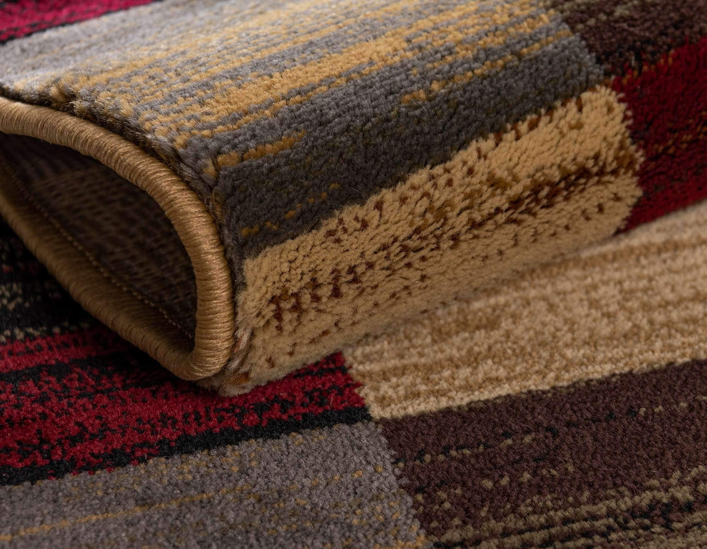 Unique Loom Barista Collection Area Rug - Gava (7' 10" x 10' Rectangle, Multi/ Brown)
