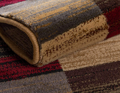 Unique Loom Barista Collection Area Rug - Gava (7' 10" x 10' Rectangle, Multi/ Brown)
