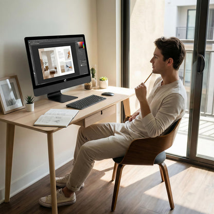STGSivir All in One Desktop Computer, 24" FHD Display, Intel Core i5 up to 3.6G, 16G RAM, 1T SSD, WiFi, BT 5.0, RGB Keyboard & Mouse, Webcam, Windows 11 Home