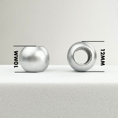 300 Acrylic Large Hole Beads for Crafts 10mm x 12mm Acrylic Barrel Beads with 5.7mm Large Hole, Matte Silver