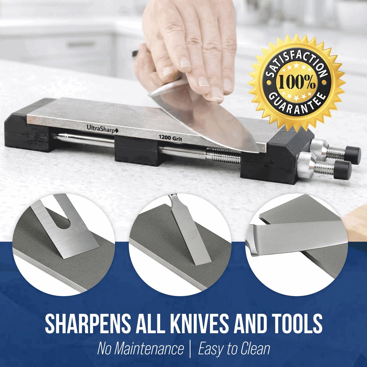 Ultra Sharp Diamond Sharpening Stone Set - 8 x 3 Coarse/Medium/Extra Fine